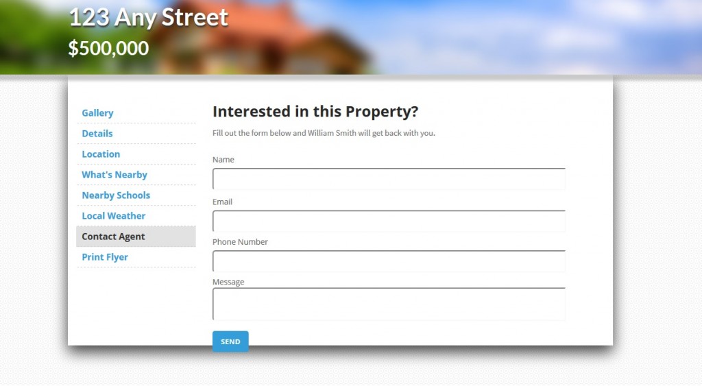 Single Property Website Office Contact Form
